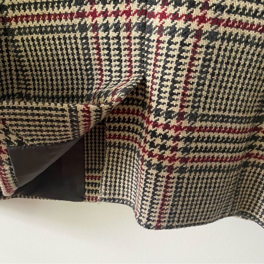 Jessica beige and dark grey plaid tailored wool blazer jacket size 10 womens - Picture 13 of 14
